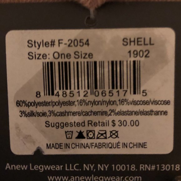 FRANCO SARTO 2 Pair Luxe Cashmere Blend Socks OS NWT - Picture 5 of 5